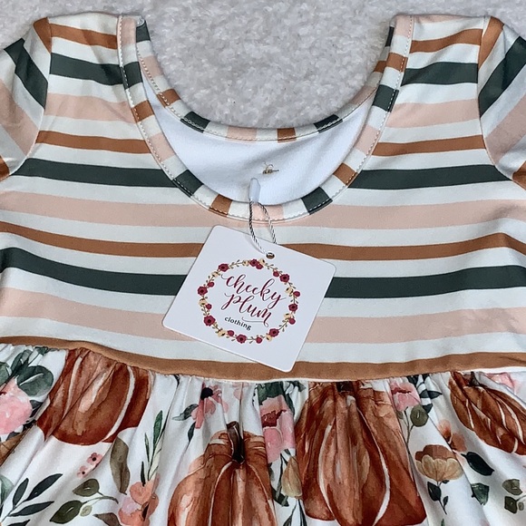 NWT Cheeky Plum Elara Knit Dress Pumpkin Patch 2T - Picture 9 of 10